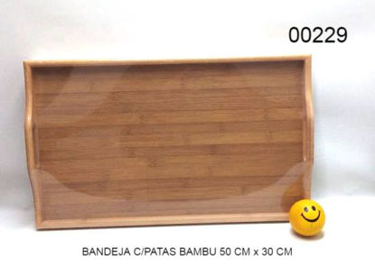 Imagen de BANDEJA C/PATAS BAMBU 50 CM x 30 CM 4.24